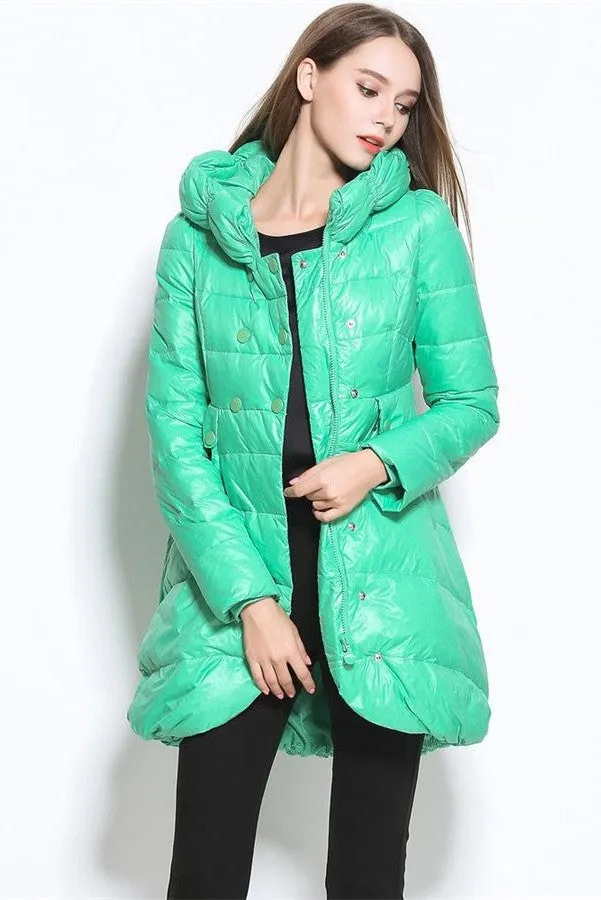 New Arrival Beautiful Women's Clothes Cute Long Style Thickening Women Model Down Jacket D9