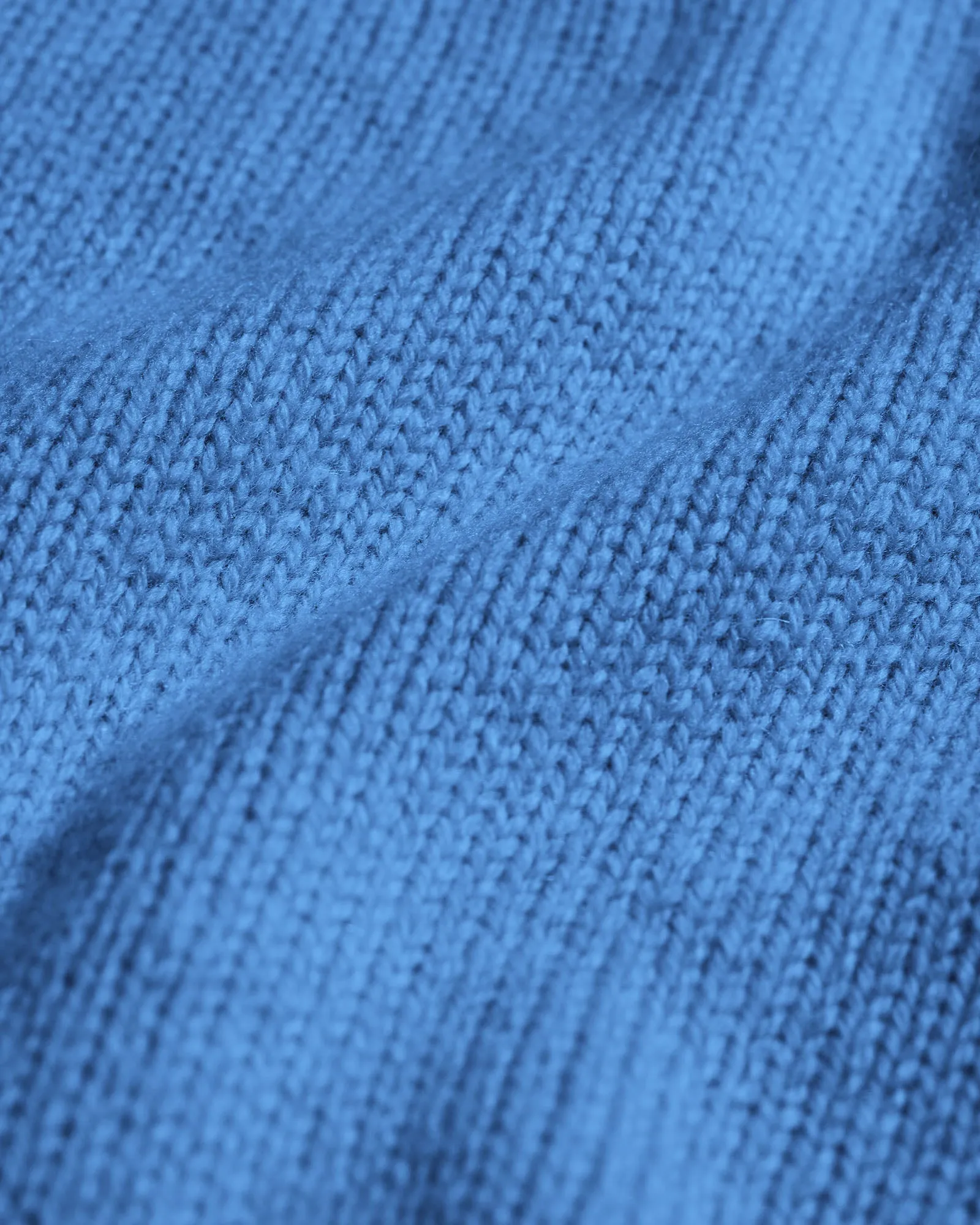 Oversized Merino Wool Crew - Pacific Blue