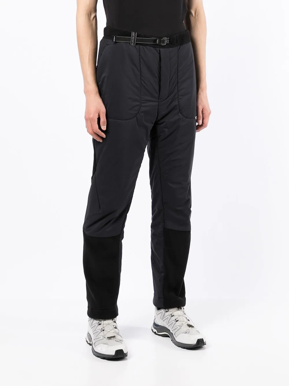 Panelled Buckled Straight-Leg Trousers