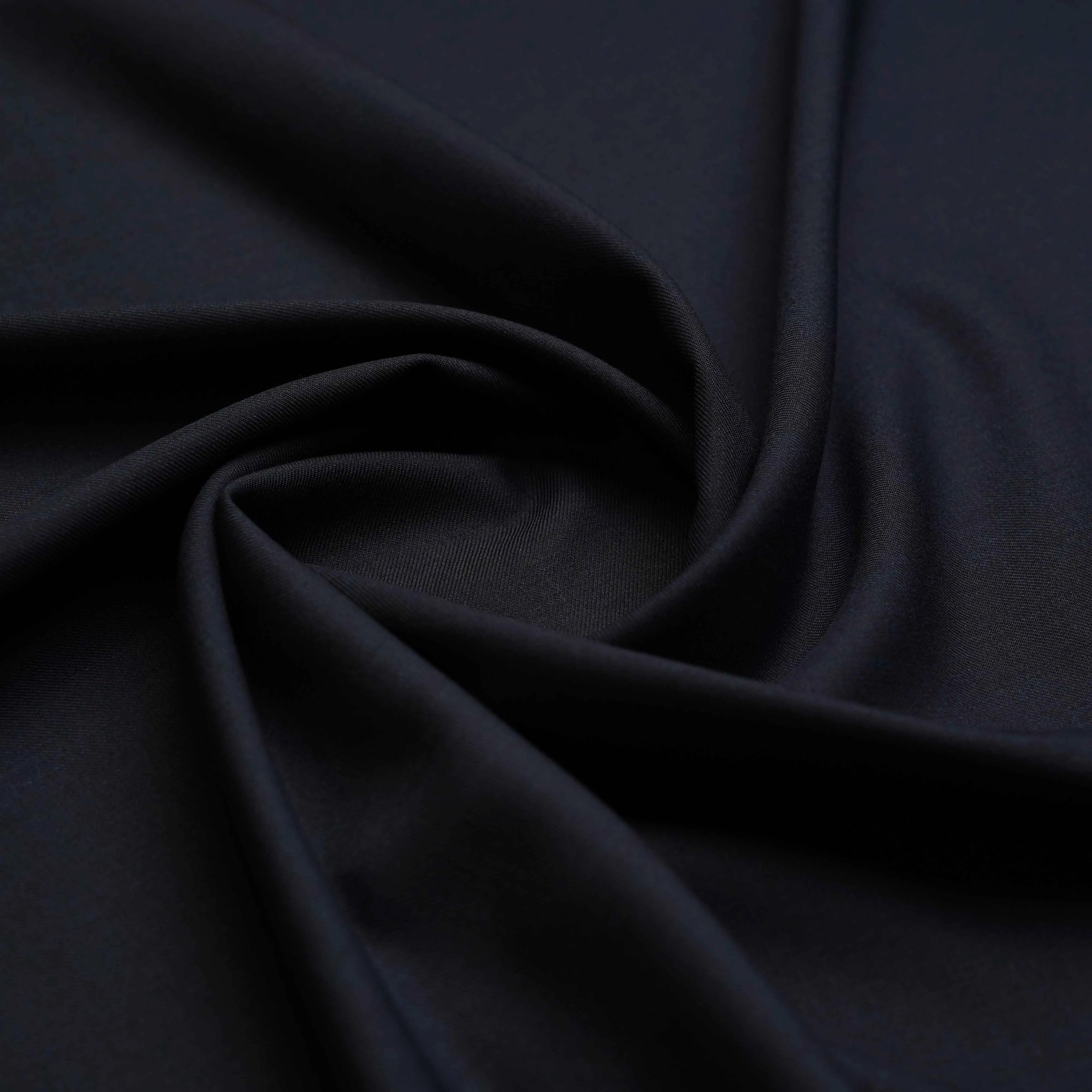 Plain Navy Blue, Wool Blend, Worsted Flannel Fabric