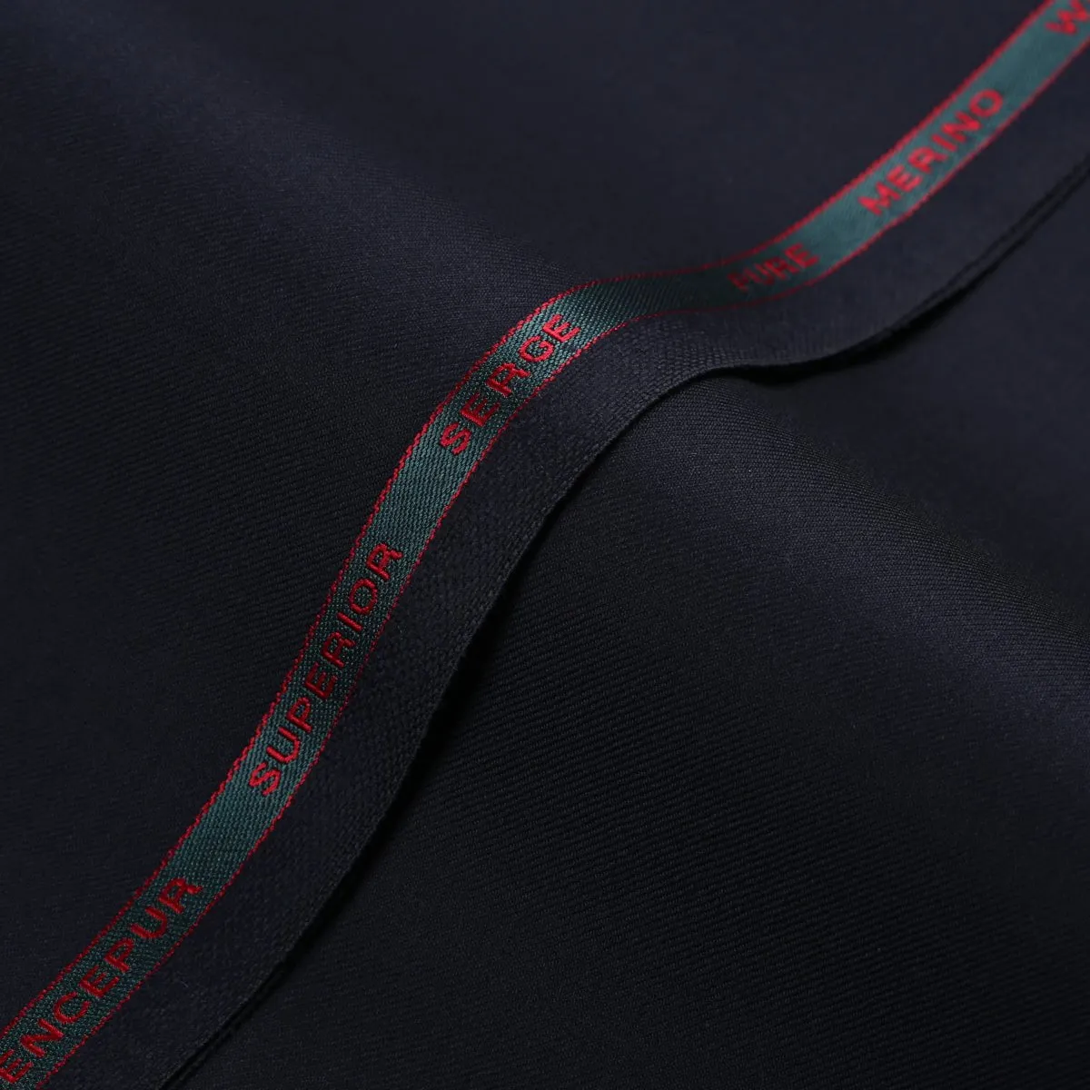 Plain Twill-Navy Blue, S 80s Merino Wool, Superior Serge Jacketing Fabric