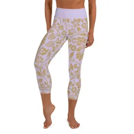 "Floral Lace" Collection - Yoga Capri Leggings