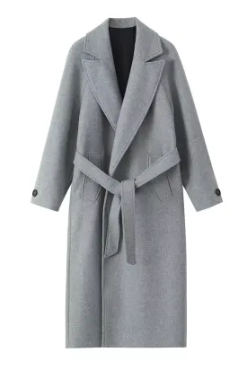 'Ruth' Wool Blend Belted Coat