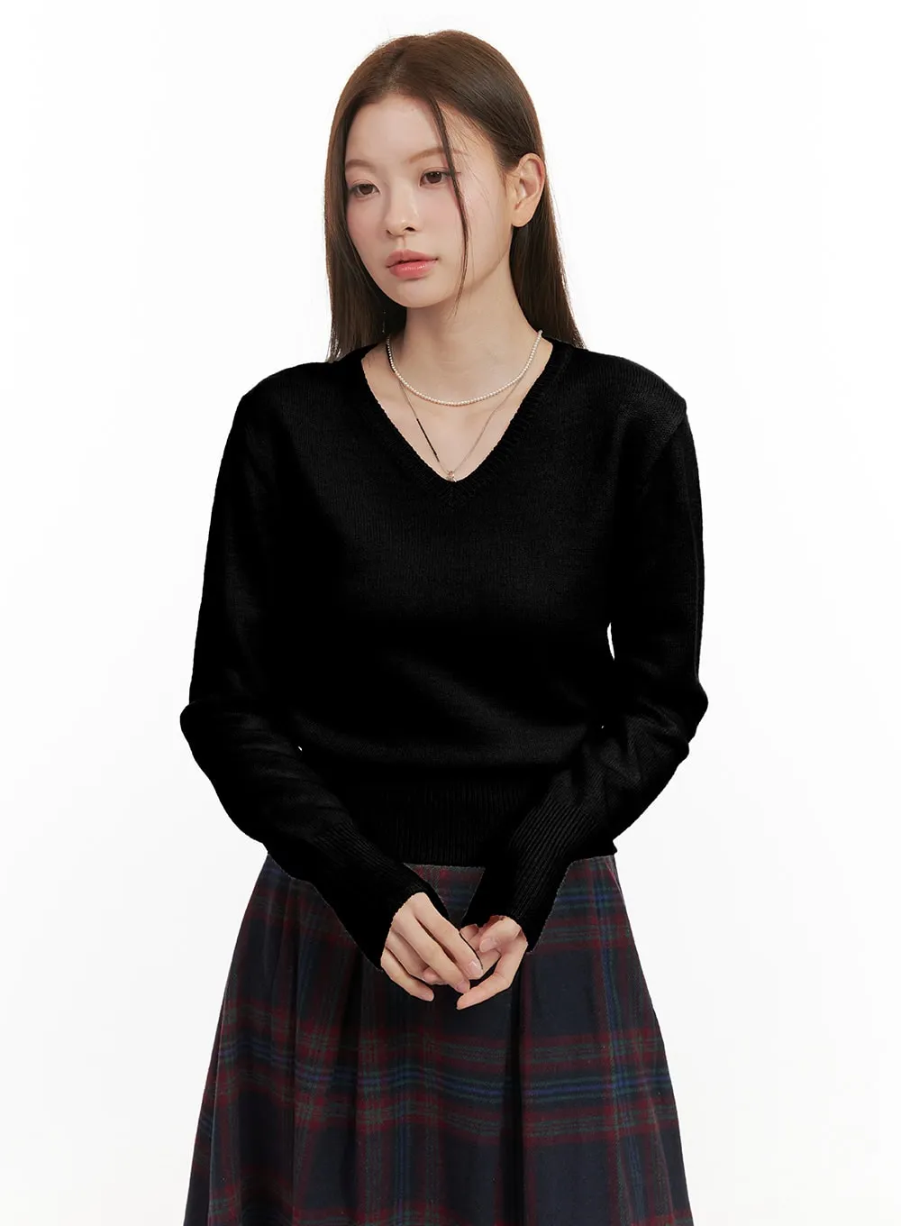 SoftKnit Slim Fit V-Neck Sweater OD418