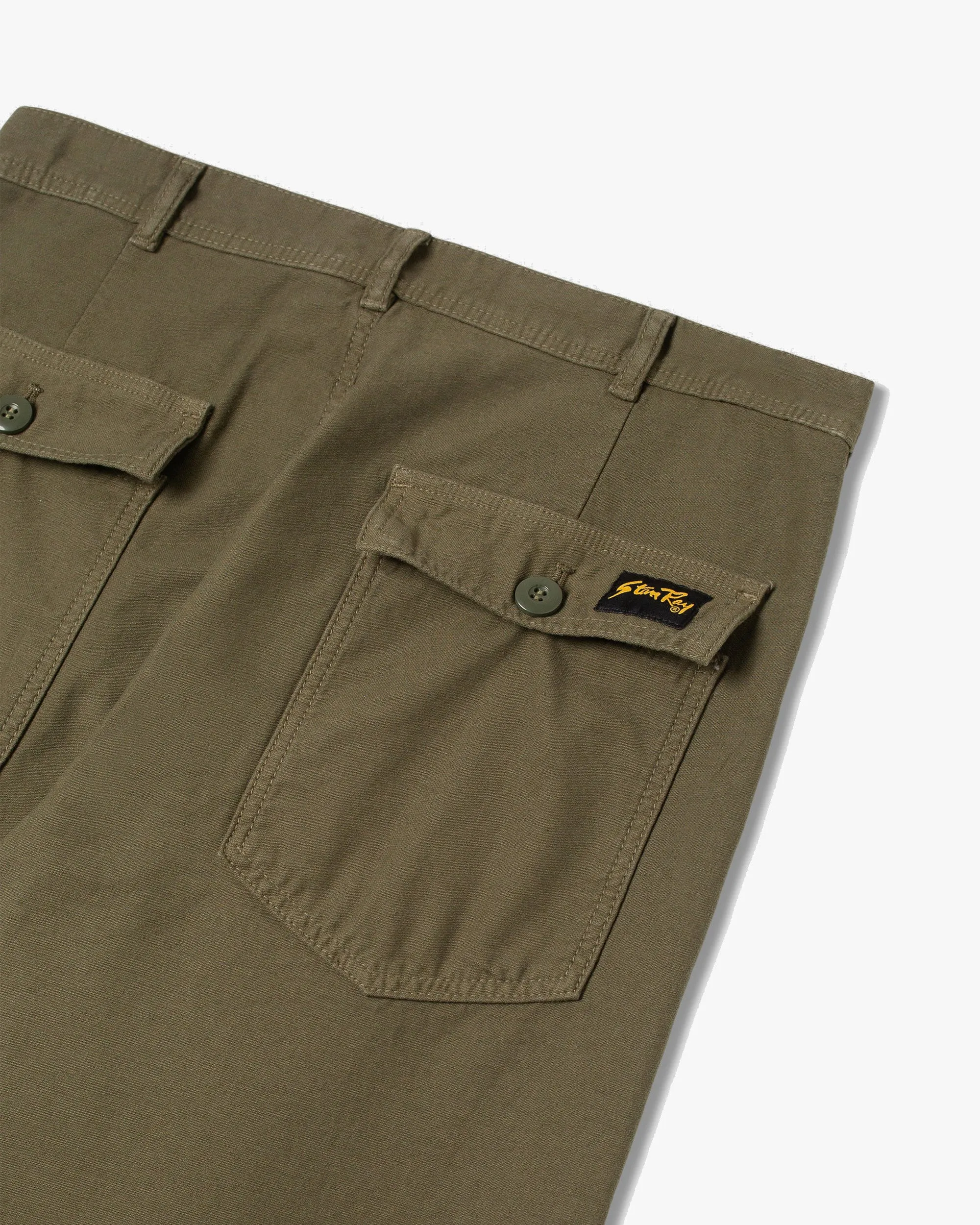 Stan Ray Fat Pant Loose Fit Fatigues - Olive Sateen