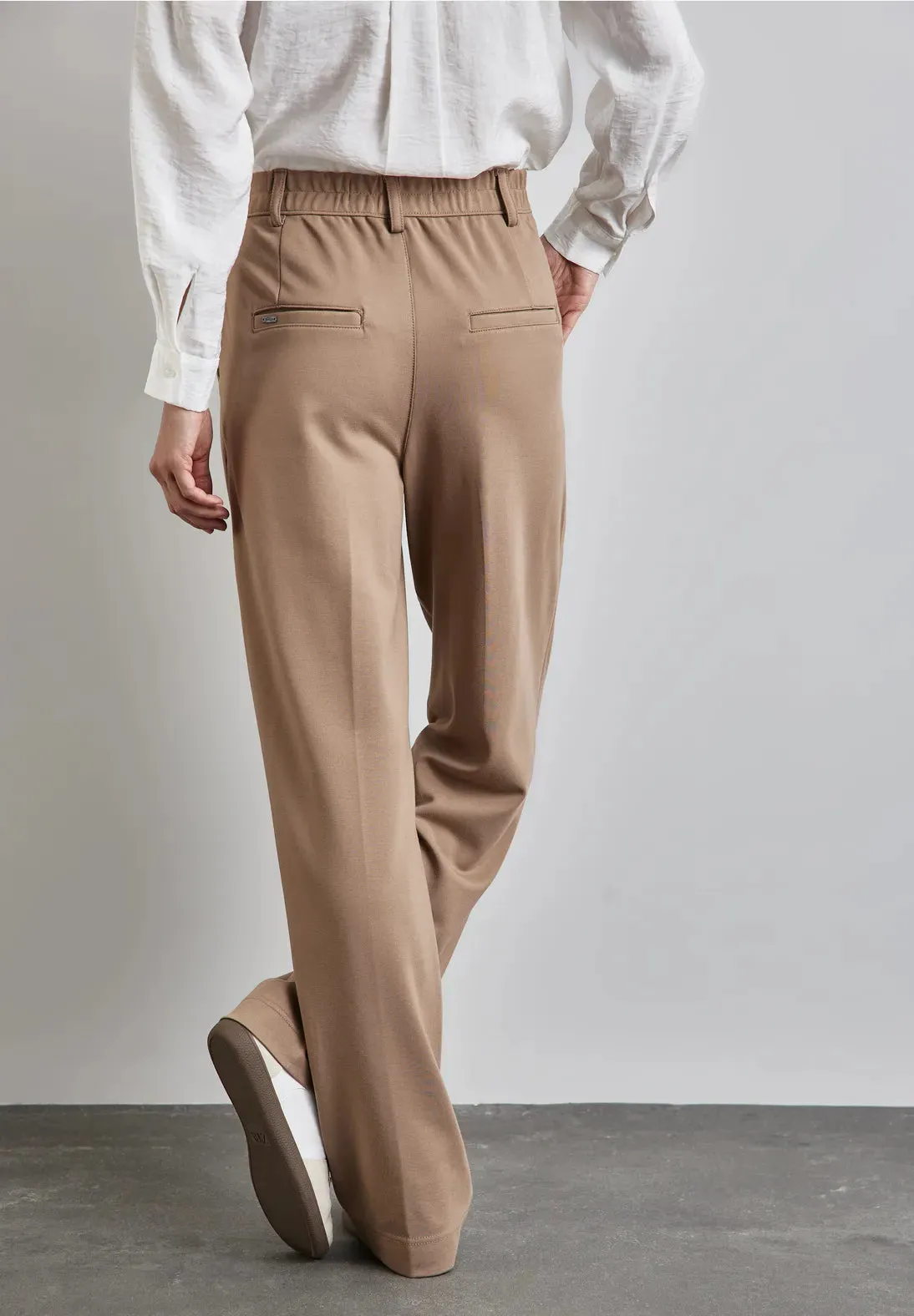 Street One Ponte 30" Straight leg trousers in Mocha or Navy 371897