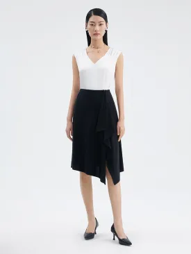 Triacetate A-line Knit Skirt