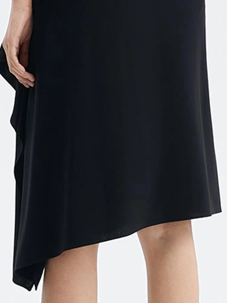 Triacetate A-line Knit Skirt