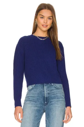 Women's 525 America | Crewneck Pullover All Cotton Sweater | Sapphire