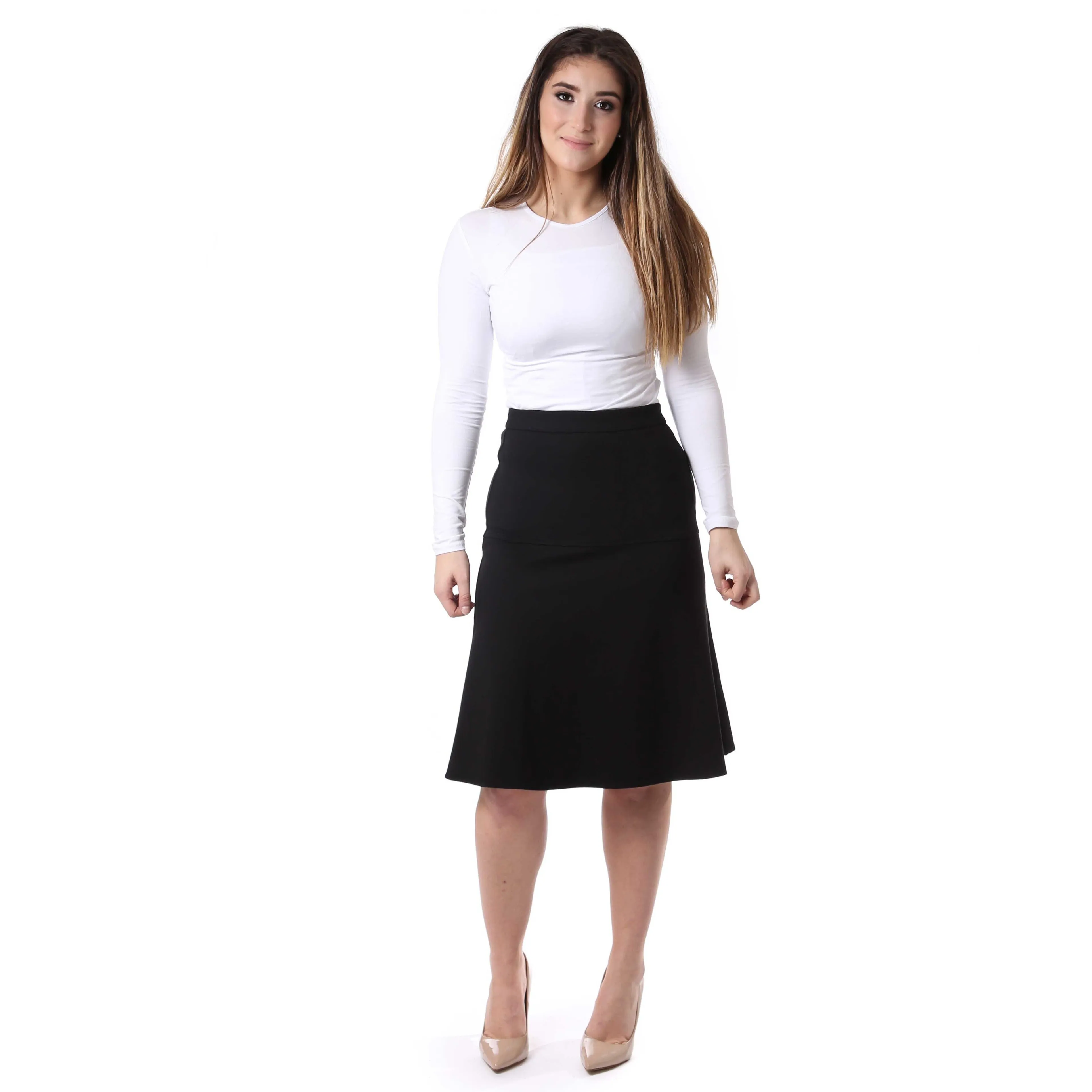 Women's Classic Yoke A-line Skirt